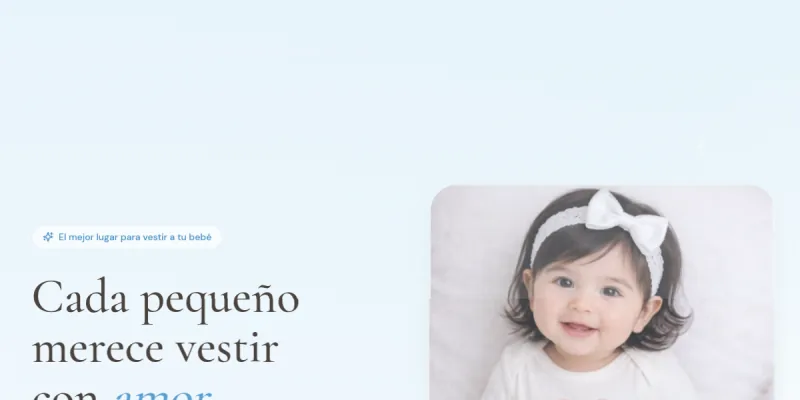 Captura de la web de DyD Babies — desarrollada por Gelvez Studio
